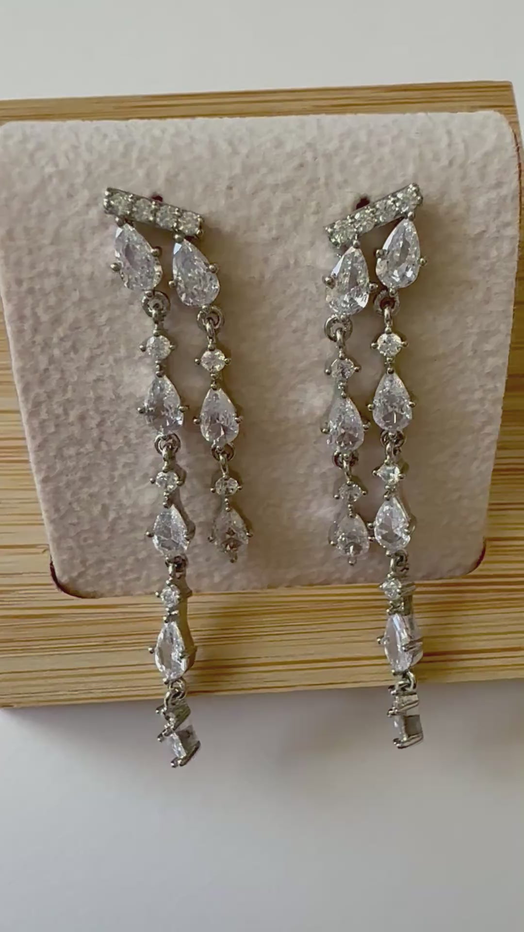 Celeste Cascade Earrings – Silver