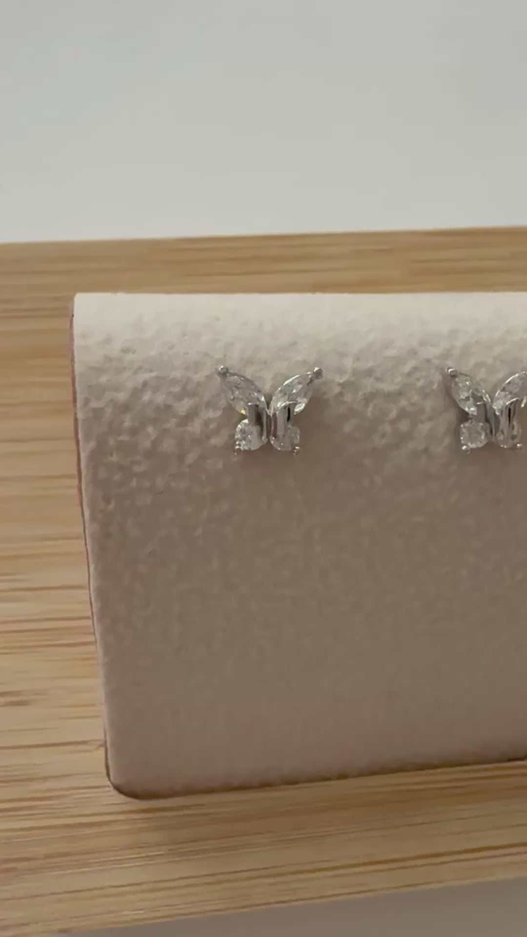 Flutter Butterfly Stud Earrings - Silver