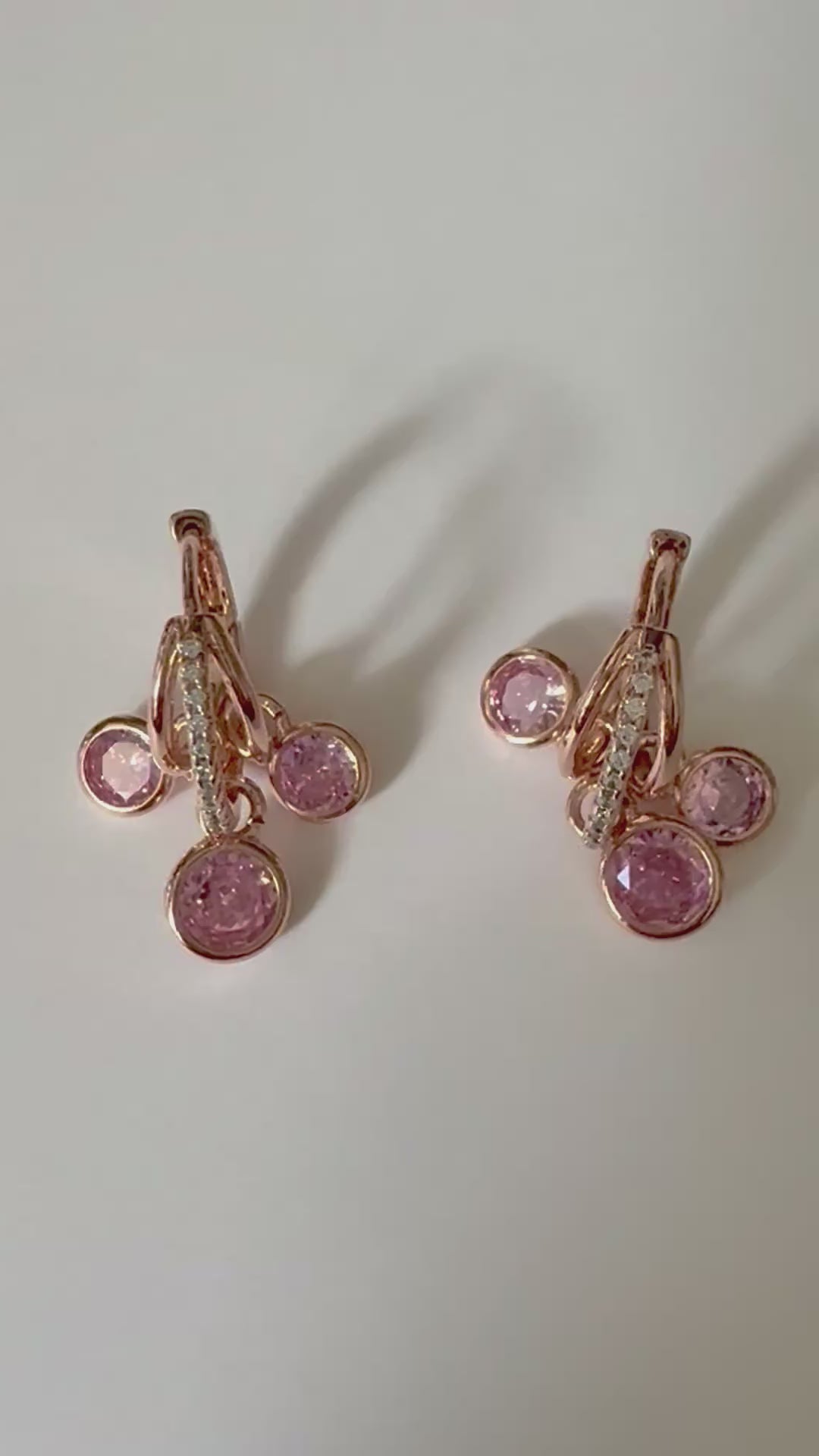 Pink Twinkle Hoop Earrings