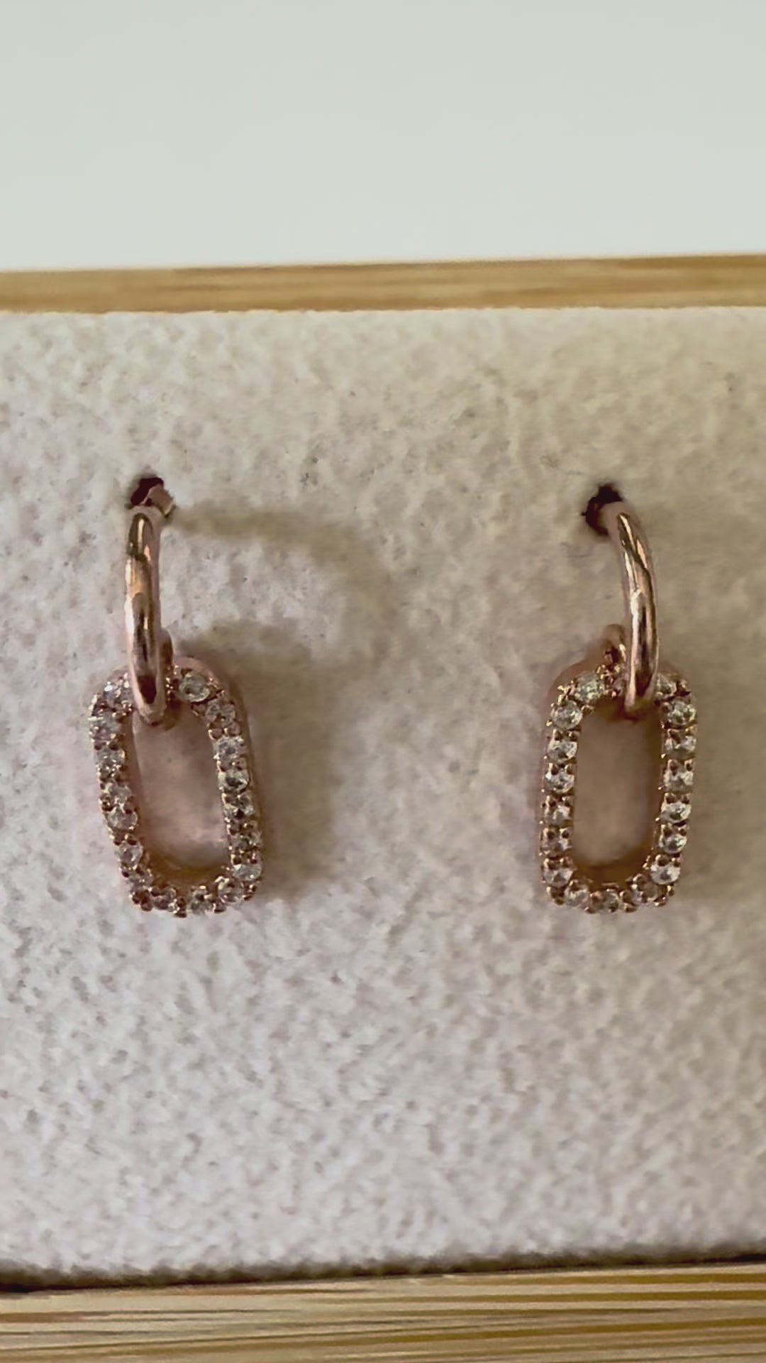 Nova Link Earrings – Rose Gold
